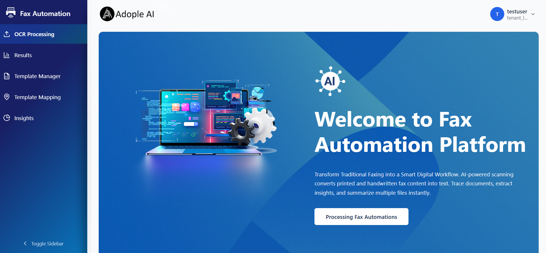 Fax Home Page